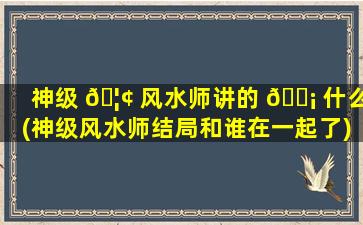 神级 🦢 风水师讲的 🐡 什么(神级风水师结局和谁在一起了)